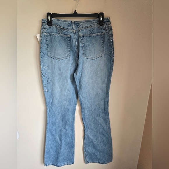 NWT Y2K Vintage Route 66 Low Rise Boot Cut Studded Womens Jeans Size 4. - Picture 5 of 11